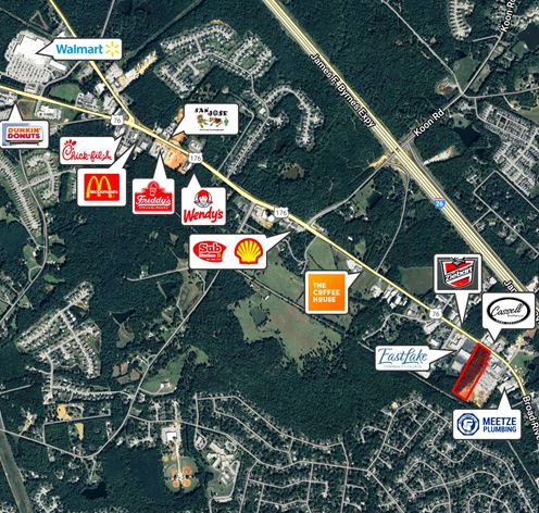 ±6 Acres | Water & Sewer Available | High Visibility | Adjacent to 10057 Broad River Rd