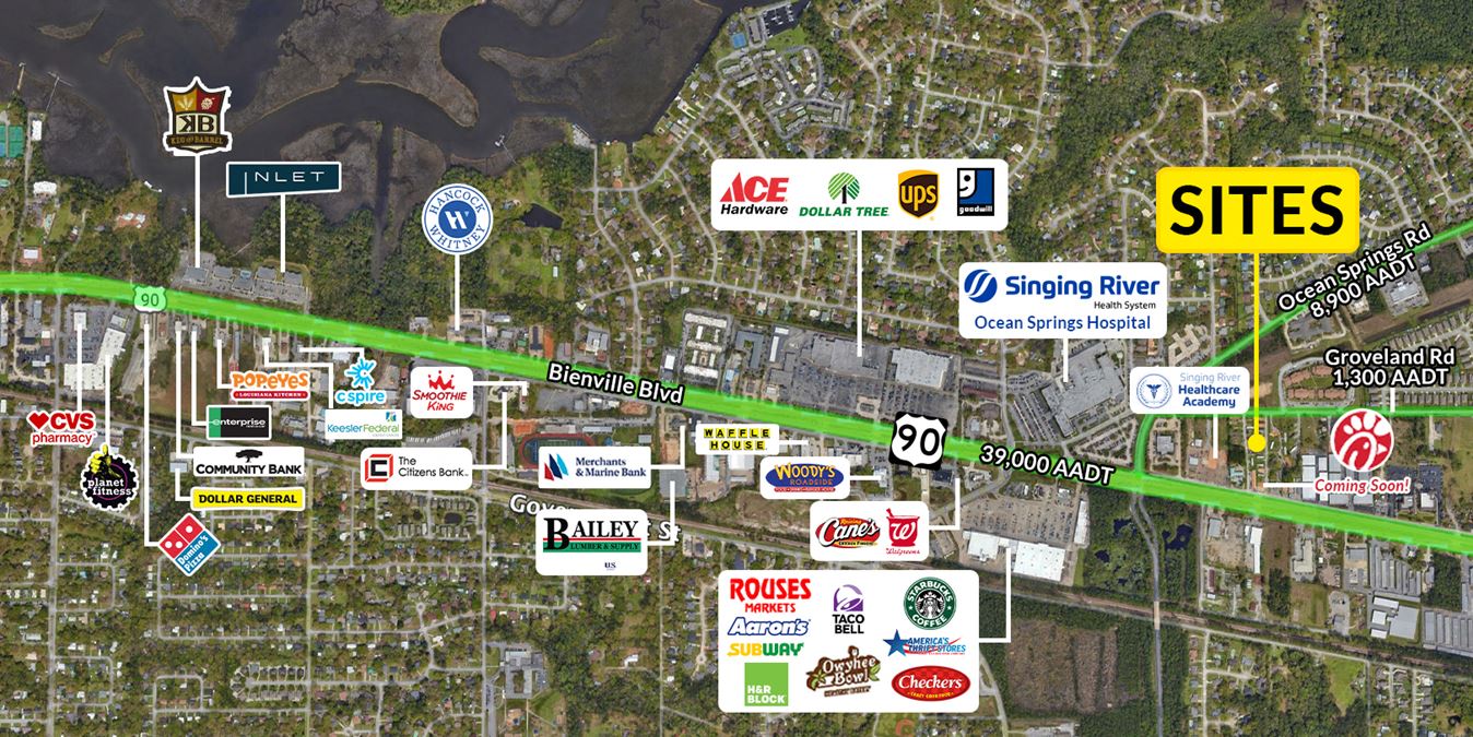 Two Prime Location Parcels on Bienville Blvd