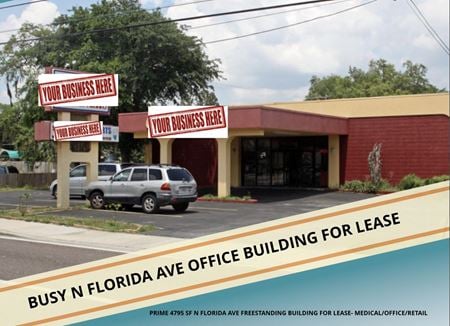 PRIME 4795 SF N FLORIDA AVE FREESTANDING BUILDING FOR LEASE- MEDICAL/OFFICE/RETAIL - Tampa