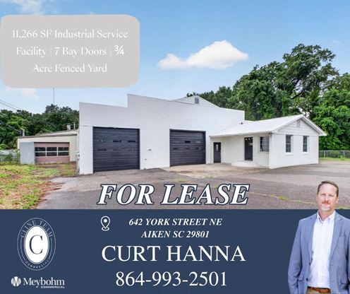 11,266 SF Industrial Service Facility | 7 Bay Doors | ¾ Acre Fenced Yard
