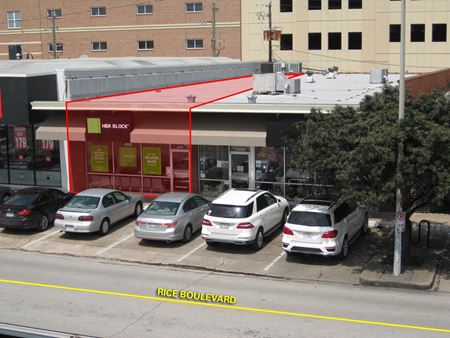 Retail space for Rent at 2424 Rice Boulevard in Houston