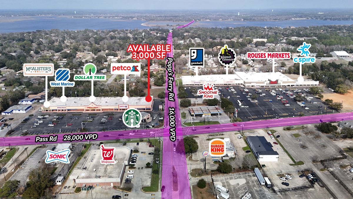 +/-3,000 SF Retail Unit in The Shoppes of Popps Ferry