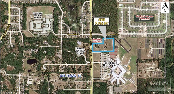 For Sale: 7.91± Acres | 930 Howland Blvd., Deltona FL 32738