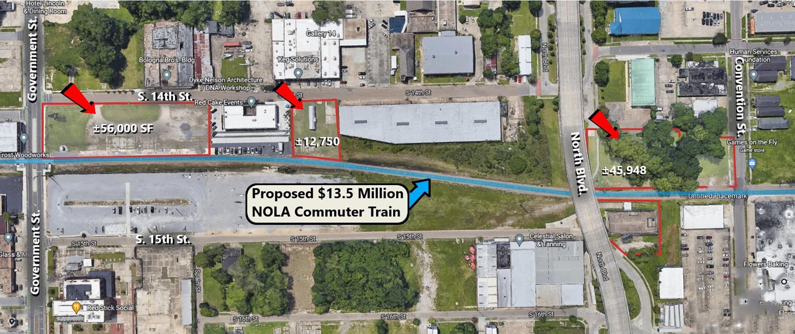 Vacant Land Adjacent to Proposed NOLA Commuter Train