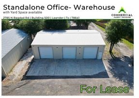 Standalone Office-Warehouse with Optional Yard Space
