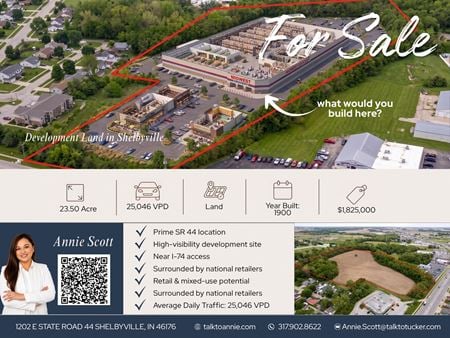 VacantLand space for Sale at 1202 E State Road 44 in Shelbyville