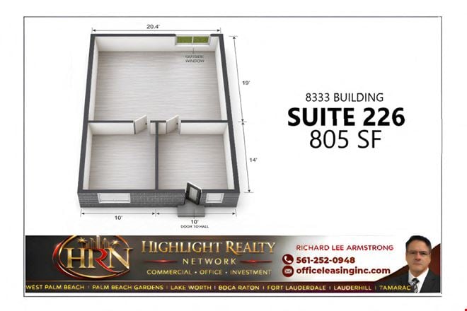 805 SF Suite 224 Professional and Medical Office Space