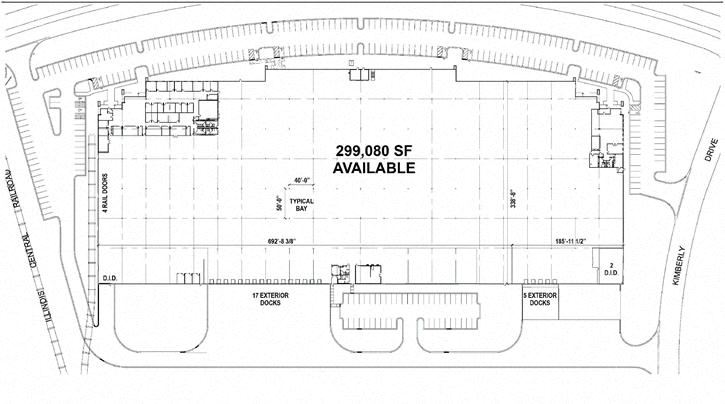 299,080 SF Available for Lease in Carol Stream