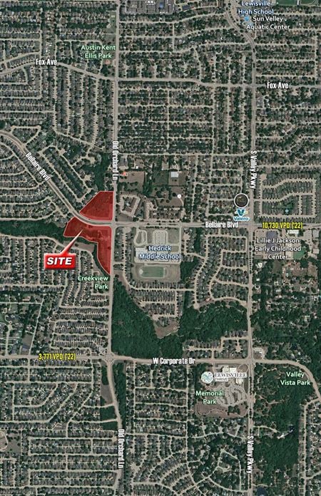 VacantLand space for Sale at Old Orchard & Bellaire in Lewisville