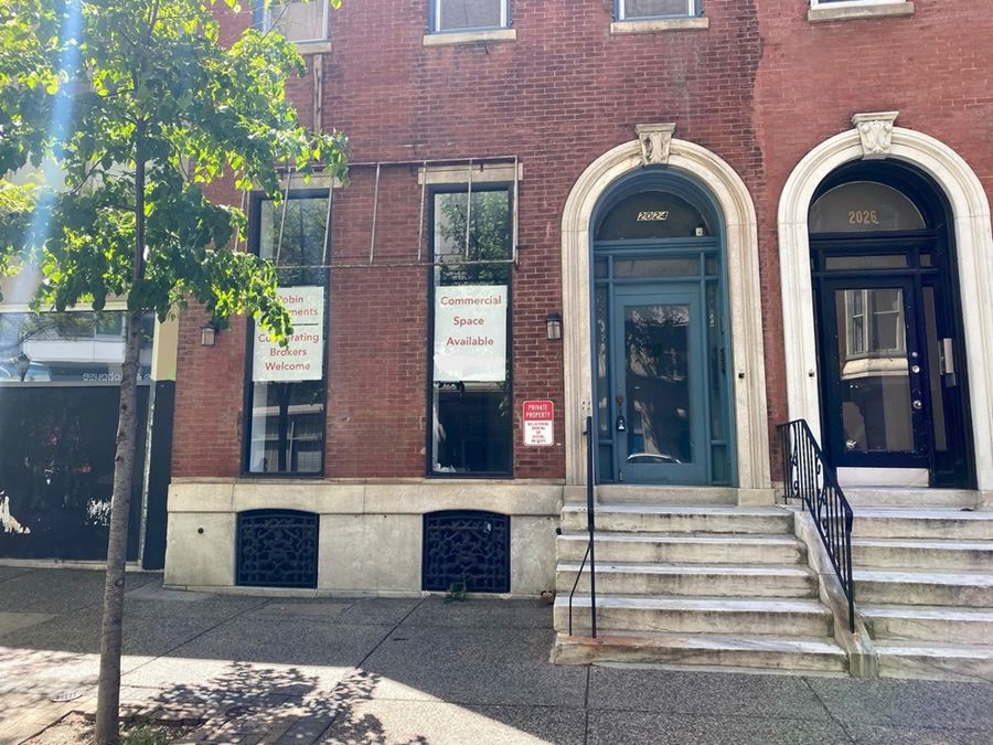 360 SF | 2024 Chestnut St | Creative Commercial Space in Rittenhouse