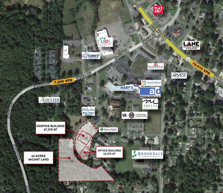 Former Hospice/Medical Office + Vacant Land for Sale