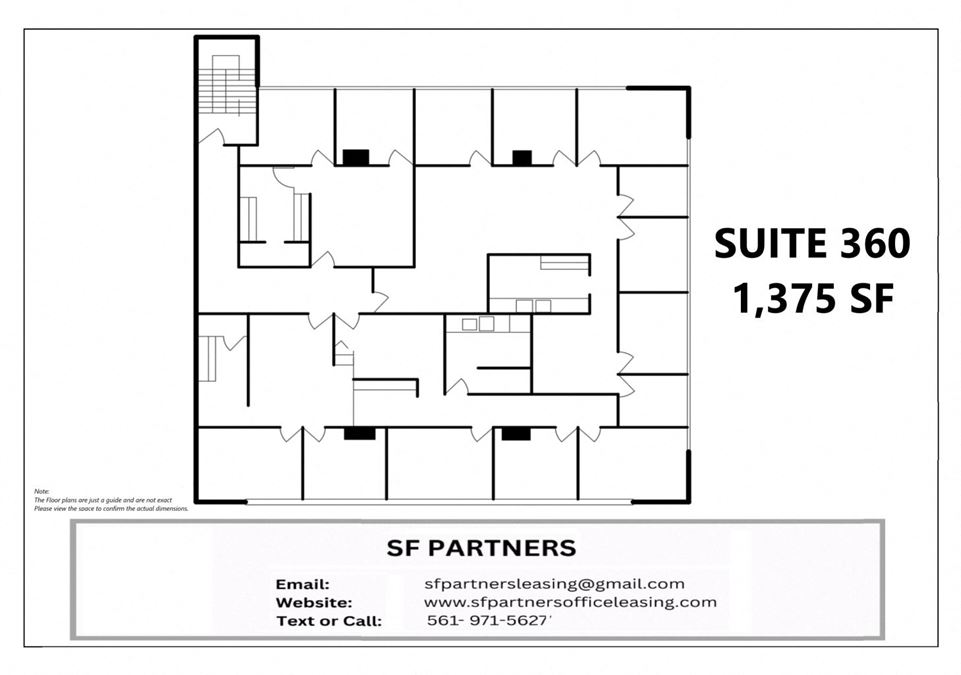 1375 SF Suite 360 Professional and Medical Office Space