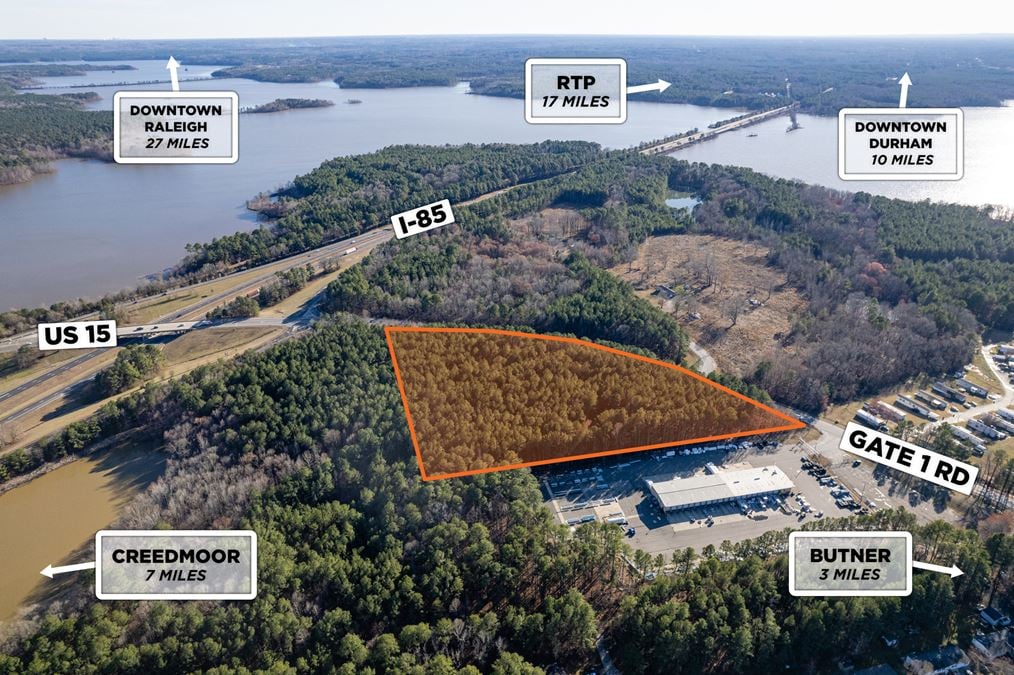 Land For Sale Directly Off I-85 in Butner