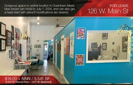Retail space for Rent at 126 W Main St in Mesa