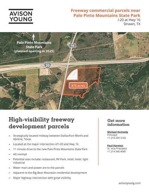 +/- 76 ac freeway development parcels