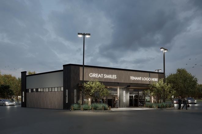 Free Standing Building With Drive Thru Lanes