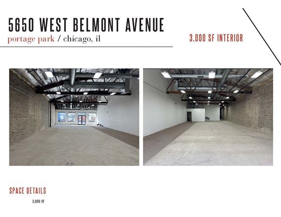 Retail space for Rent at 5650 W Belmont Avenue in Chicago