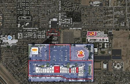 Retail space for Rent at 5111-5159 W Thunderbird Rd & 13702-13710 N 51st Ave in Glendale