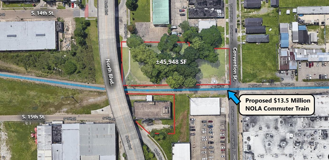 Vacant Land Adjacent to Proposed NOLA Commuter Train