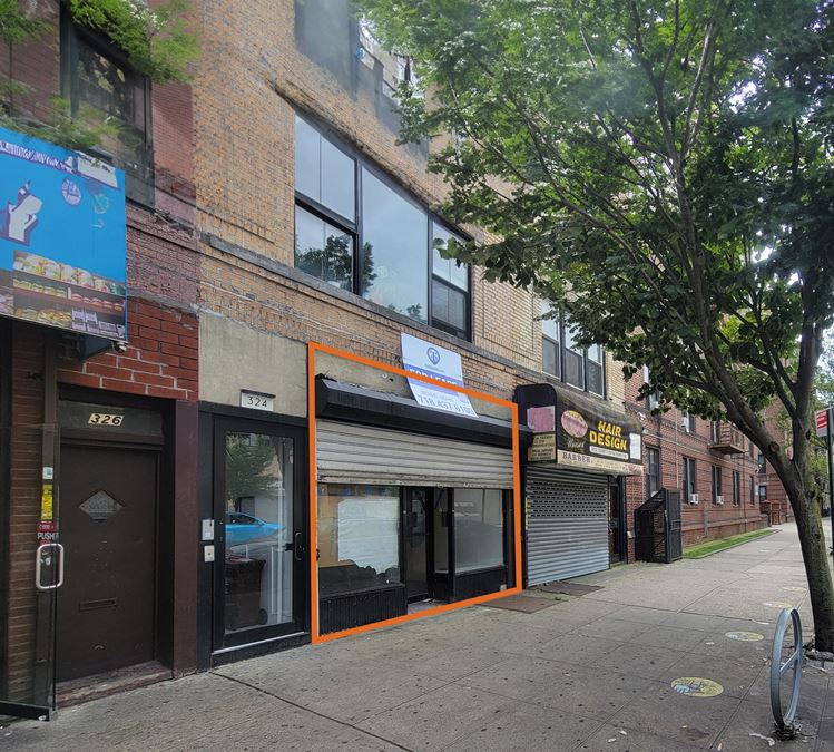 1,200 SF | 324 Empire Blvd | Newly Renovated Vanilla Box Retail Space With Glass Frontage For Lease