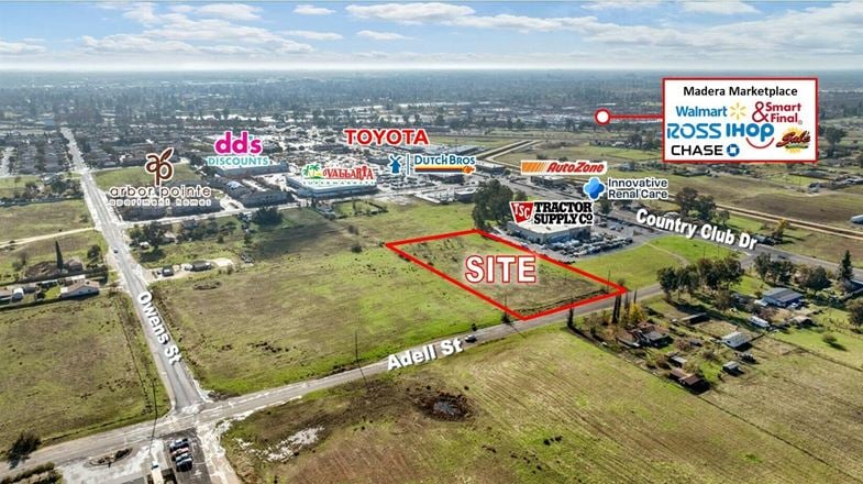 Prime Commercial Land Located off Country Club Dr in Madera, CA