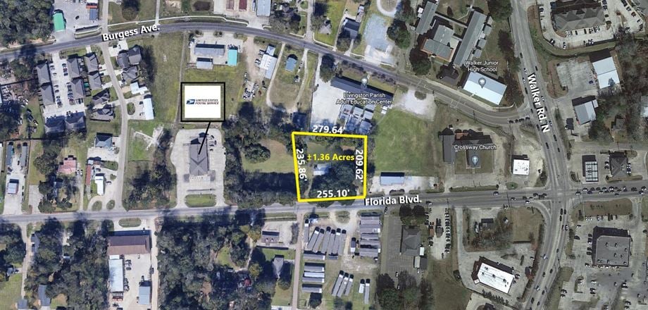 ±1.36 Acres on Florida Blvd. in Walker, LA