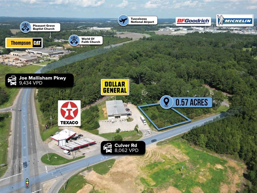 $1 Auction – 0.57 Acre Parcel | Tuscaloosa, AL | 20% Population Growth | 8K VPD