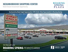 Roaring Spring, PA - Roaring Spring Plaza - Anchored by Giant Eagle Supermarket - Roaring Spring
