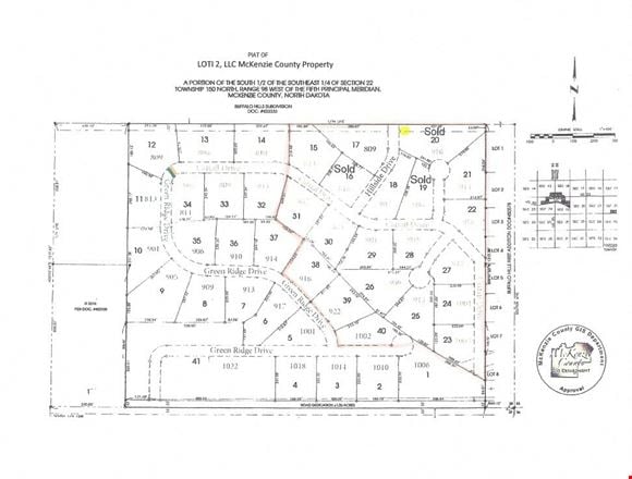 VacantLand space for Sale at McKenzie Ridge Subdivision in Watford City
