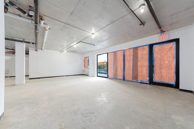 1,000 SF | 134 Erasmus Street | Modern Glass Storefront in Flatbush for Lease