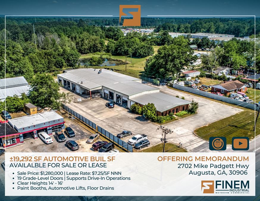 ±19,292 SF Automotive Building SF