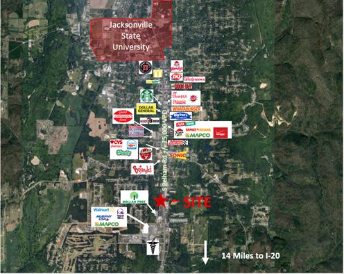 +/- 1.15 to 14.5 Ac  - Jacksonville AL