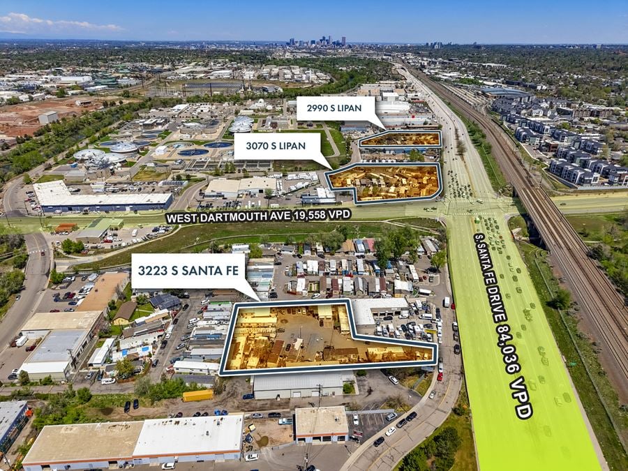 2990 & 3070 S Lipan St, 3223 S Santa Fe Dr