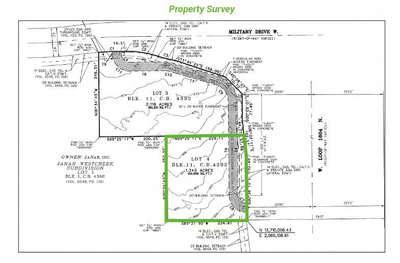 1.345 AC at the Corner of 1604 & W Military Drive