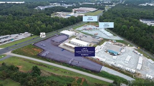Secure IOS Lot with Warehouse Available on Hwy 29 at I-85