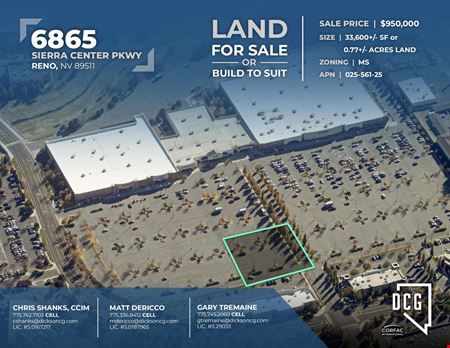 VacantLand space for Sale at 6865 Sierra Center Pkwy in Reno