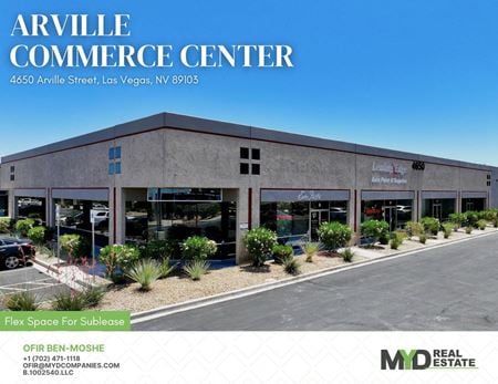 Industrial space for Rent at 4650 Arville Street in Las Vegas