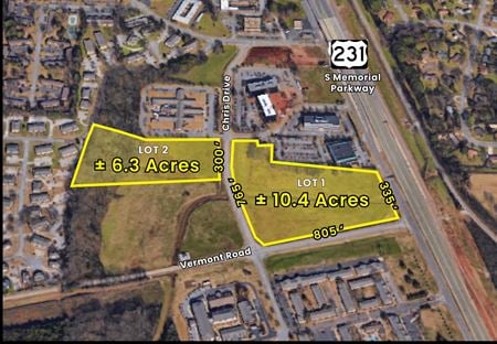 VacantLand space for Sale at South Memorial Parkway & Chris Drive in Huntsville