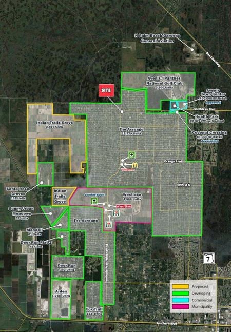 Land space for Rent at Northlake Blvd & Seminole Pratt Whitney Road in West Palm Beach