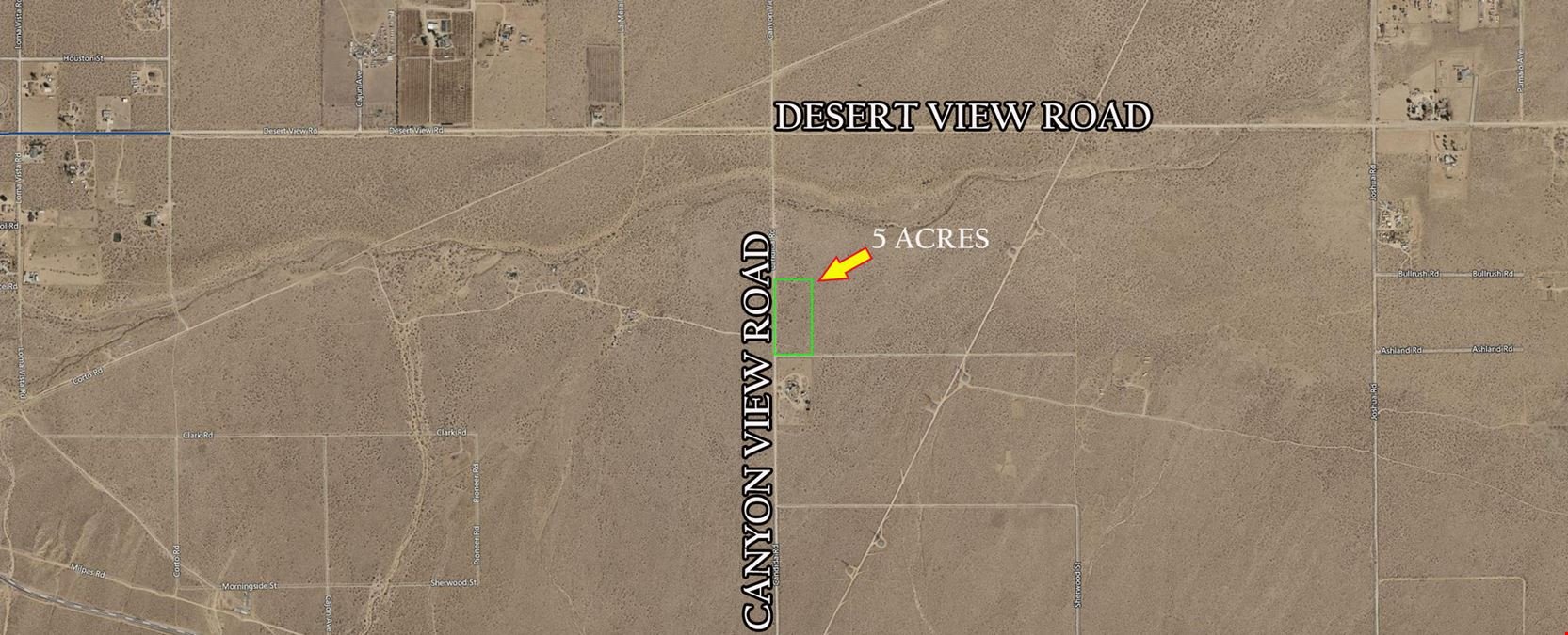 5 Acres Canyon View Rd. Apple Valley