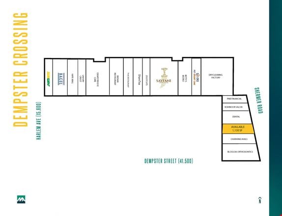 Retail space for Rent at  Dempster St & Harlem Ave in Morton Grove