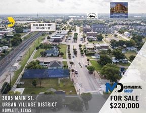 Commercial Lot in Urban Village Downtown Rowlett For Sale