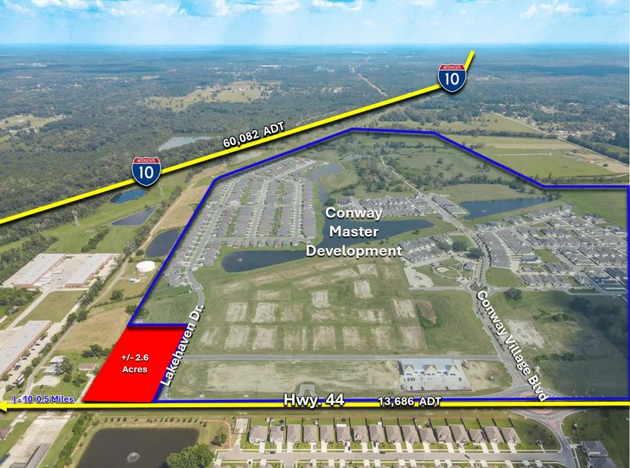 Conway Commercial Development Available for Ground Lease or Build to Suit