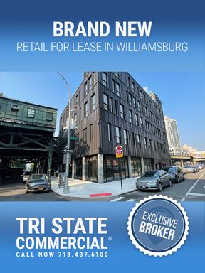 3,560 SF | 302 Broadway | Brand New Retail Space for Lease - Brooklyn