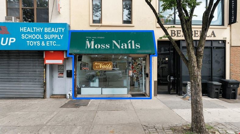 1,200 SF | 1117 Avenue J | Prime Midwood Storefront With Backyard & Flexible Retail/Office Potential