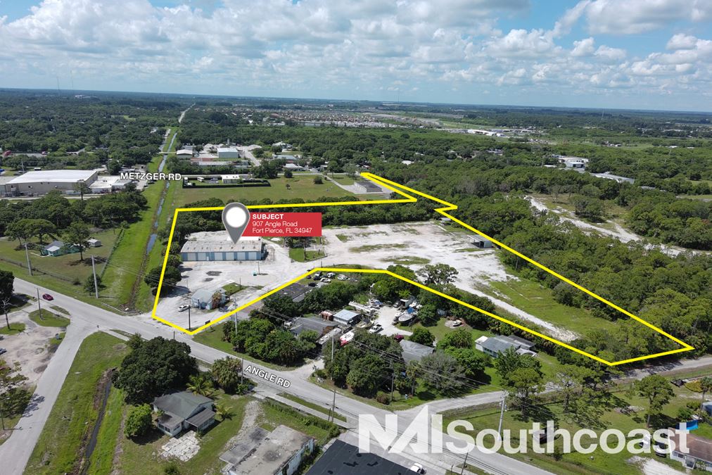 ±7.63 Acres Industrial Land With Metal Warehouse & Office