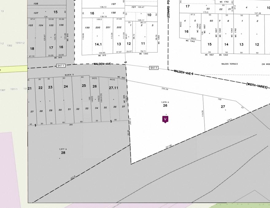 1319 & 1345 Walden Ave - 2.75+/- Acres of Vacant Land/2 Parcels