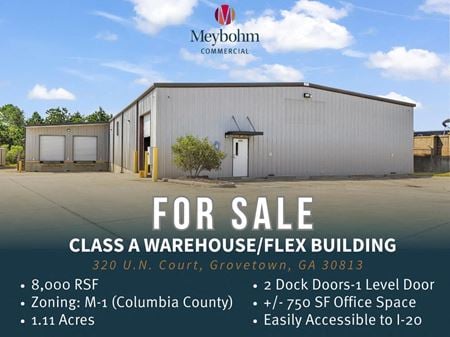 Industrial space for Sale at 320 UN Court in Grovetown