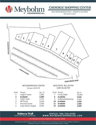 Retail space for Rent at 2625 Deans Bridge Rd in Augusta