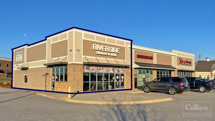 ±2,954-SF Restaurant-Ready Endcap Anchored by Lowes Foods in Riverside Crossing Outparcel